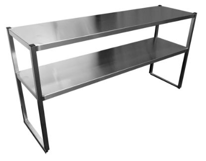 Image de Etagère sur colonettes Inox 304 - 2 niveaux