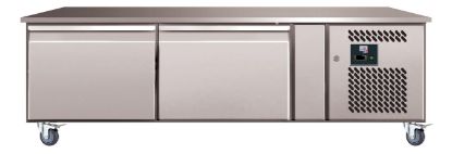 Image de Soubassement réfrigéré 2 portes dessus inox