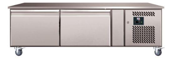 Image de Soubassement réfrigéré 2 portes dessus inox