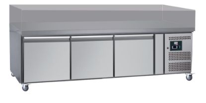 Image de Soubassement réfrigéré 3 portes dessus inox 