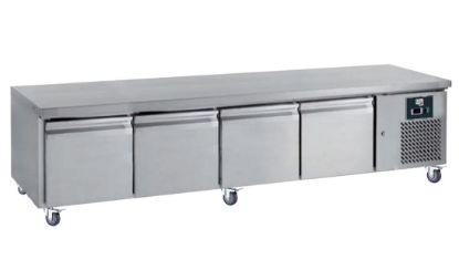 Image de Soubassement réfrigéré 4 portes dessus inox 