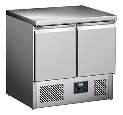 Image de Saladette 2 portes dessus fixe en inox 