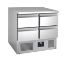 Image de Saladette 4 tiroirs GN 1/1 dessus fixe en inox 
