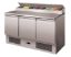 Image de Table à sandwiches type saladette 3 portes avec couvercle inox