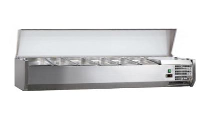Image de Vitrine à ingrédients avec couvercle en inox Largeur 1500mm