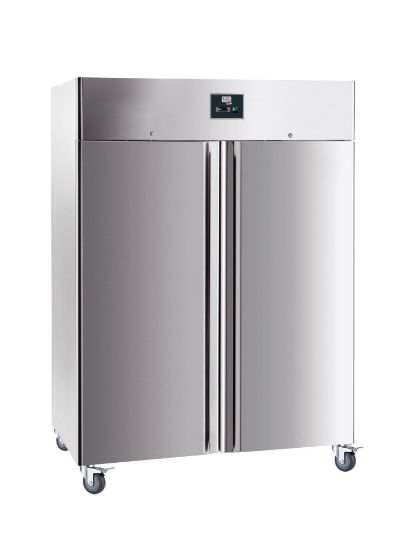 Image de Armoire réfrigérée positive inox 2 portes 1400L