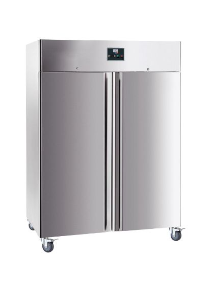 Image de Armoire réfrigérée négative inox 2 portes 1400L