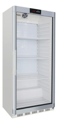 Image de Armoire réfrigérée positive blanche 1 porte vitrée intérieur ABS 600L 