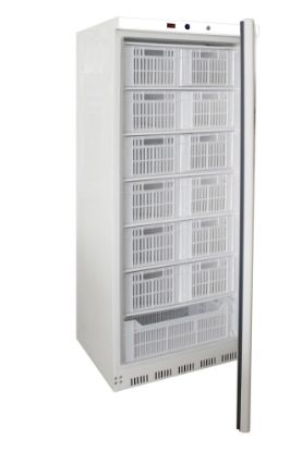 Image de Armoire réfrigérée négative blanche 1 porte intérieur ABS 600L avec paniers