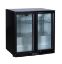 Image de Meuble arrière de bar skin plate noir 2 portes battantes 208L