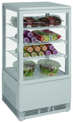 Image de Vitrine réfrigérée de type pâtisserie blanche 68L