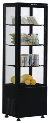 Image de Vitrine réfrigérée de type pâtisserie noire 235L