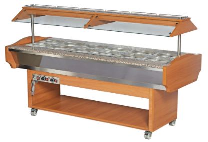 Image de Buffet Salad bar chauffant capacité 6 GN 1/1