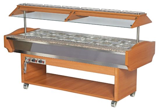 Image de Buffet Salad bar chauffant capacité 6 GN 1/1