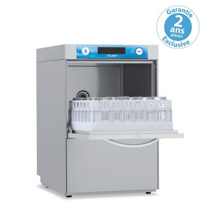 Image de Lave-verres ELETTROBAR  RIVER avec adoucisseur en continu - Panier 400 x 400 mm - Ouverture 320 mm