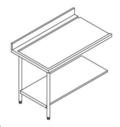Image de Table entrée/sortie pour machines à paniers 500 x 500 ou 600 x 500 - 80203