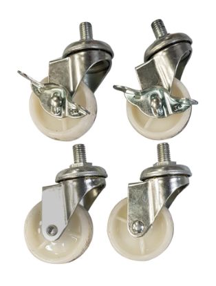 Image de Kit de 4 roulettes à monter pour saladettes et tables à pizzas