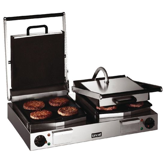 Image de Grill de contact double électrique plaques lisses Lynx 400 LCG2 - LINCAT