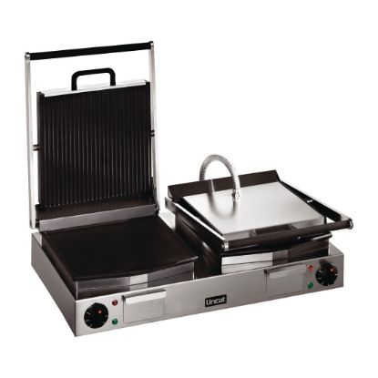 Image de Grill de contact double électrique plaques rainurées/lisses Lynx 400 LRG2 - LINCAT