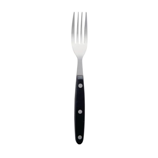 Image de Fourchette à viande manche noir Lot de 12 - Olympia