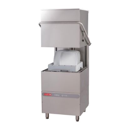 Image de Lave-vaisselle à capot Maestro 50x50 400V avec pompe de rinçage péristaltique et doseur détergent - GASTRO M