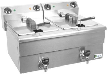 Image de Friteuse de table électrique avec vidange 2x10L - AFI Collin-Lucy