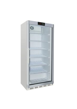 Image de Armoire réfrigérée négative blanche 1 porte vitrée intérieur ABS 600L