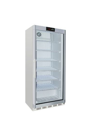 Image de Armoire réfrigérée négative blanche 1 porte vitrée intérieur ABS 600L