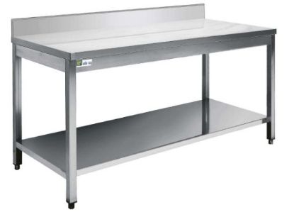 Image de Table inox avec dosseret 600x800 -  AFI COLLIN-LUCY 