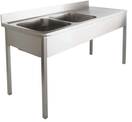 Image de Plonge inox série 700 avec bacs de 500x500x300 - AFI Collin Lucy