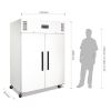 Image de Armoire réfrigérée négative GN double porte blanche Série G 1200L - Polar