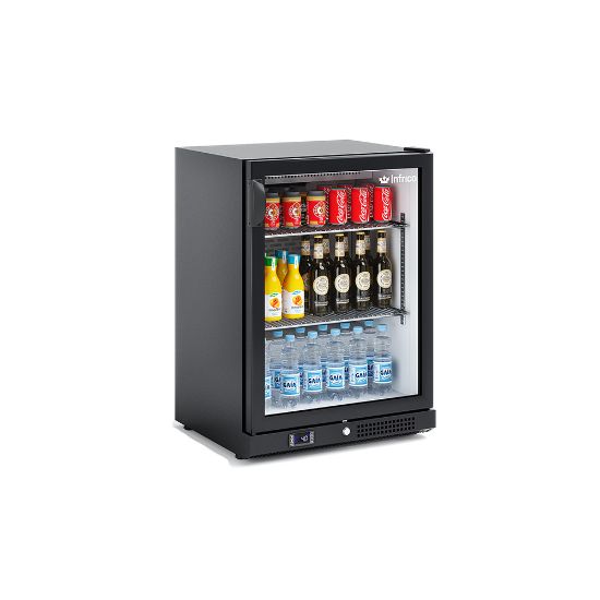 Image de Arrière de bar horizontal noir H850 1 porte 124L - Infrico