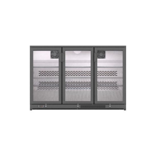 Image de Arrière de bar horizontal noir H850 3 portes 296L - Infrico 
