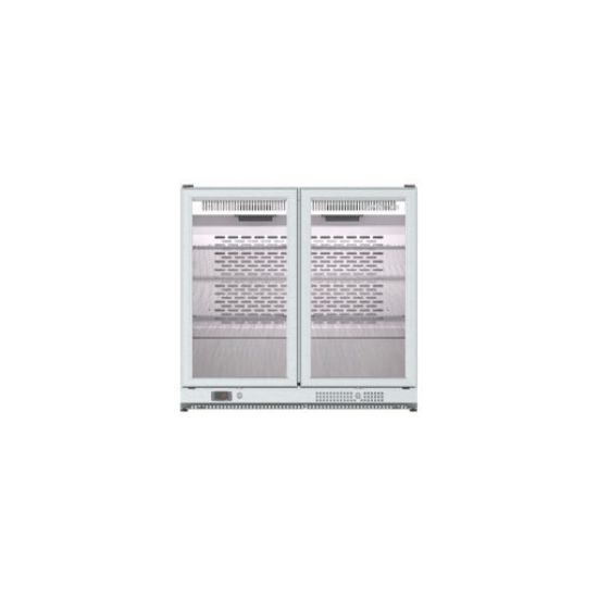 Image de Arrière de bar horizontal inox H850 2 portes 193L - Infrico 
