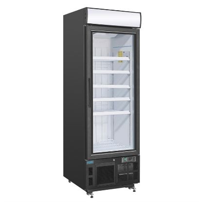 Image de Vitrine réfrigérée négative avec caisson lumineux Série G 412L noire - Polar
