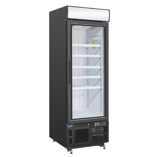 Image de Vitrine réfrigérée négative avec caisson lumineux Série G 412L noire - Polar