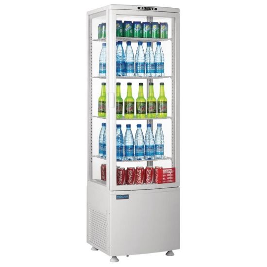 Image de Vitrine réfrigérée porte incurvée Série C blanche 235L - Polar
