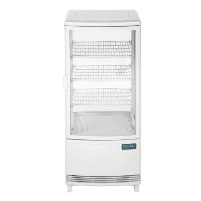 Image de Vitrine réfrigérée blanche portes incurvées Série C 86L - Polar