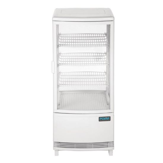 Image de Vitrine réfrigérée blanche portes incurvées Série C 86L - Polar