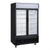 Image de Vitrine réfrigérée positive noire 2 portes battantes Série G 950L - Polar