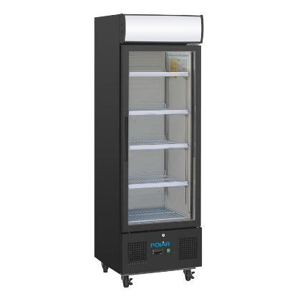 Image de Vitrine réfrigérée positive noire Série G 218L - Polar