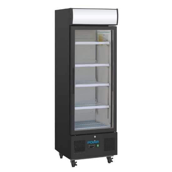Image de Vitrine réfrigérée positive noire Série G 218L - Polar