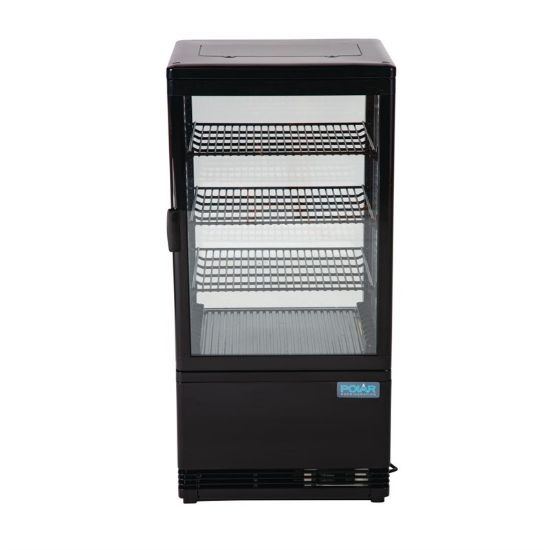 Image de Vitrine réfrigérée positive noire Série C 68L - Polar