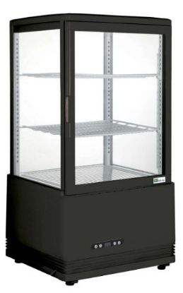 Image de Vitrine à poser 4 faces double vitrées 58 L noire - AFI Collin - Lucy 