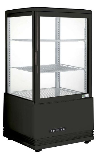 Image de Vitrine à poser 4 faces double vitrées 58 L noire - AFI Collin - Lucy 