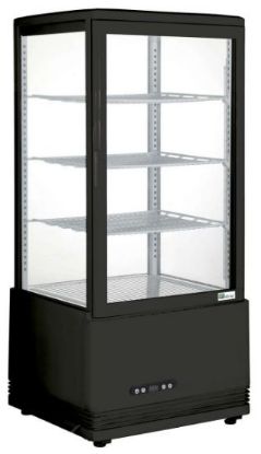 Image de Vitrine à poser 4 faces double vitrées 78 L noire - AFI Collin Lucy