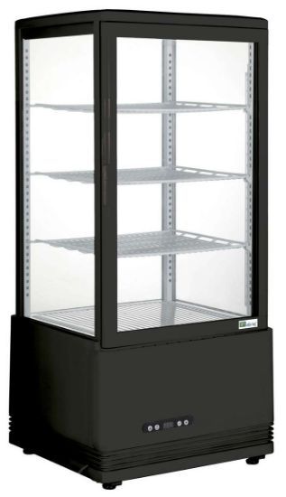 Image de Vitrine à poser 4 faces double vitrées 78 L noire - AFI Collin Lucy