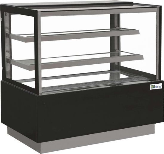 Image de Vitrine pâtissière 450 L - Vitrage droit 2 étagères  L. 1200 mm - AFI Collin Lucy