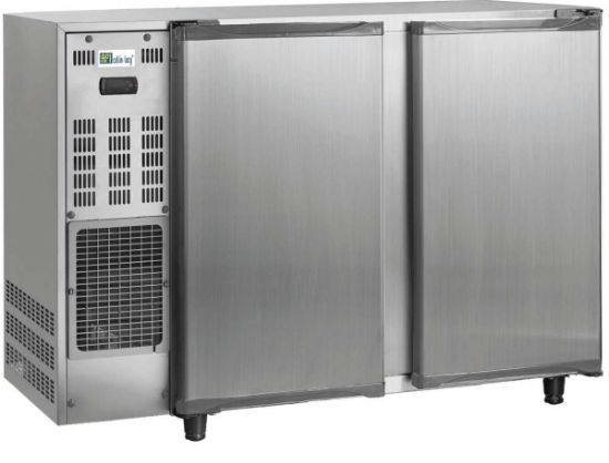 Image de Arrière de bar inox 2 portes pleines 229L Groupe logé - AFI Collin-Lucy 