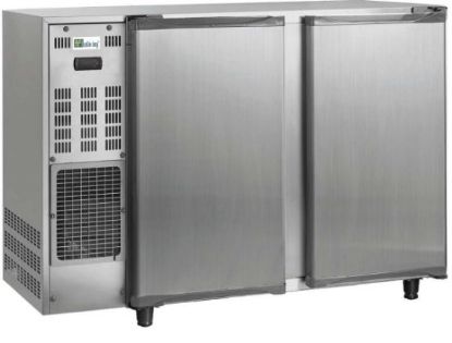 Image de Arrière de bar inox 2 portes pleines 283L Groupe logé - AFI Collin-Lucy  